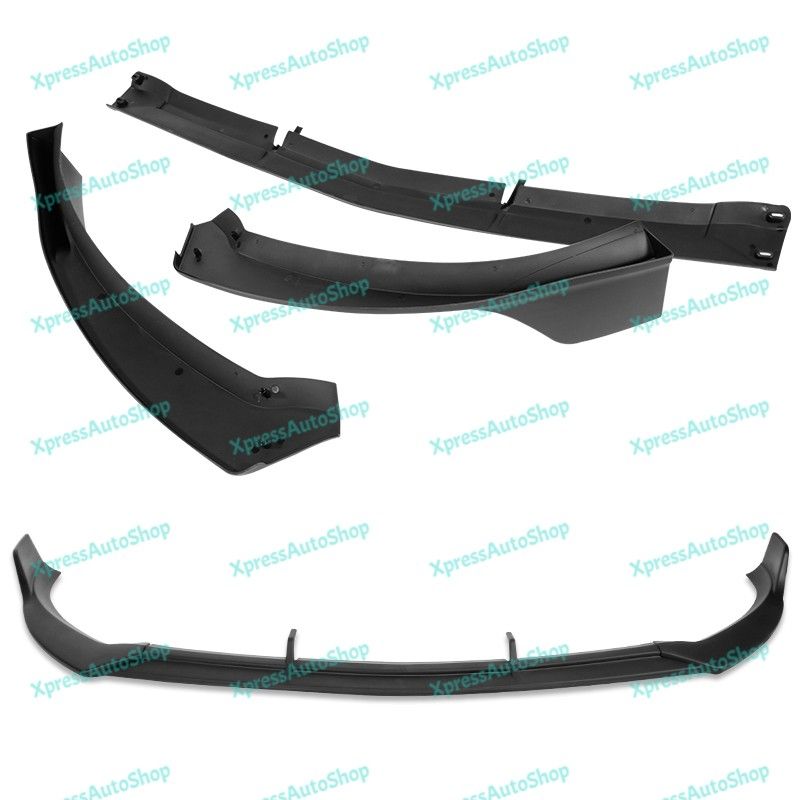 For 2019-2023 Mercedes-Benz A-Class AMG W177 Matt Black Front Bumper Lip Spoiler -(2-PU-355