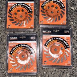 RIDGID 5 in. 18-Segment Turbo Cup Grinding Wheel Power Tool Accessory