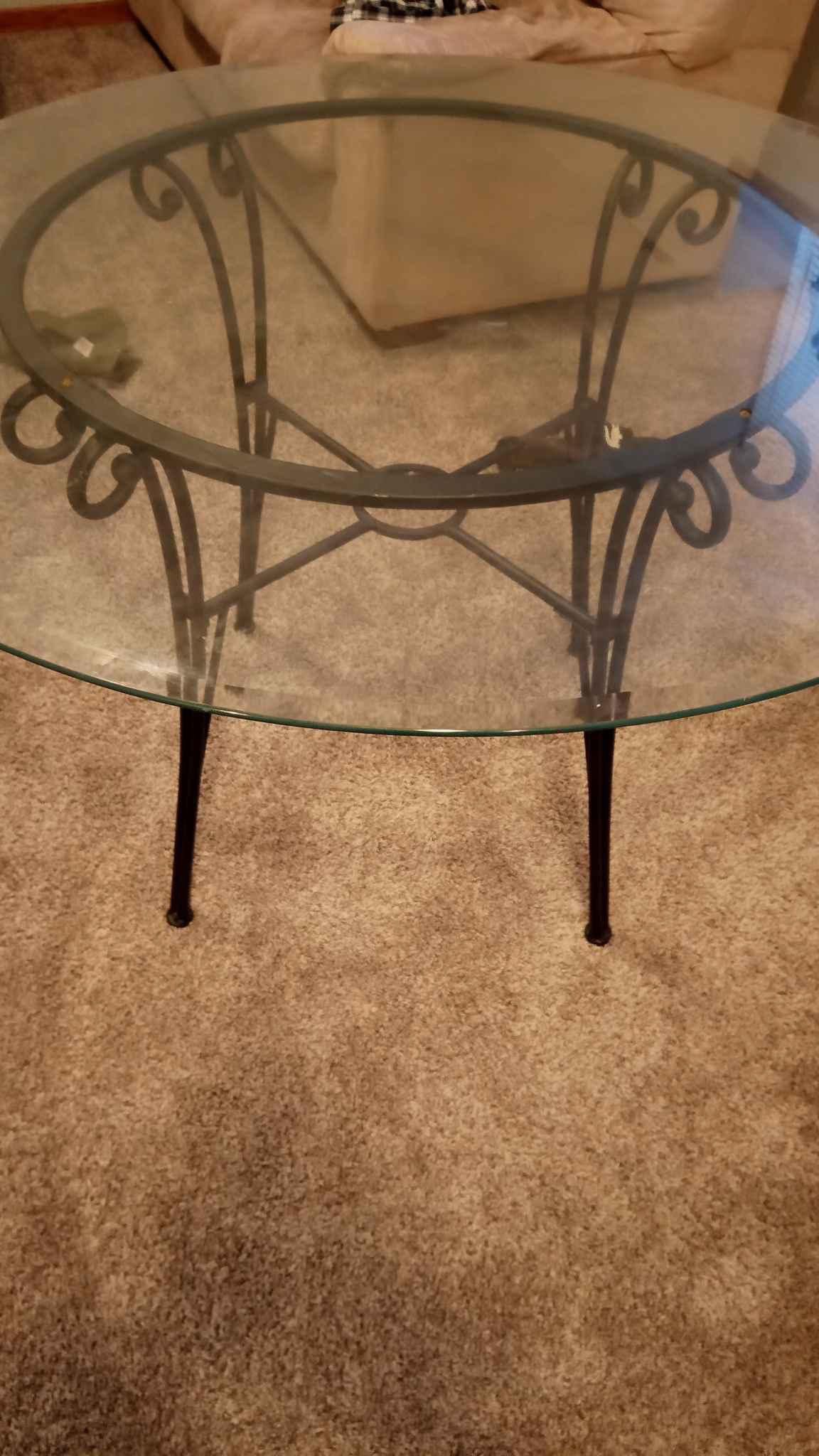 Iron & Glass Table