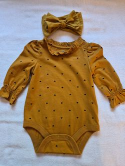 NEW! Organic Cotton! Baby Girl, long sleeve Romper, Size 3-6 months