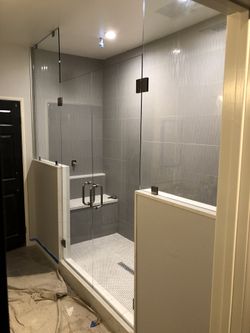 Custom frameless showers and mirrors