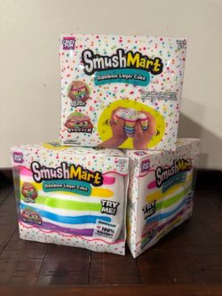 Smushmart rainbow cake squishy
