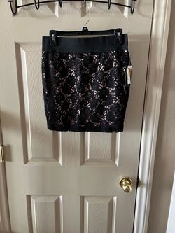 Minifalda Negra Marca Stooshy De Kohl’s- Size M