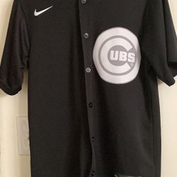 Majestic Men's MLB Merchandise Chicago Cubs Full Button Jersey XL  White El Mago