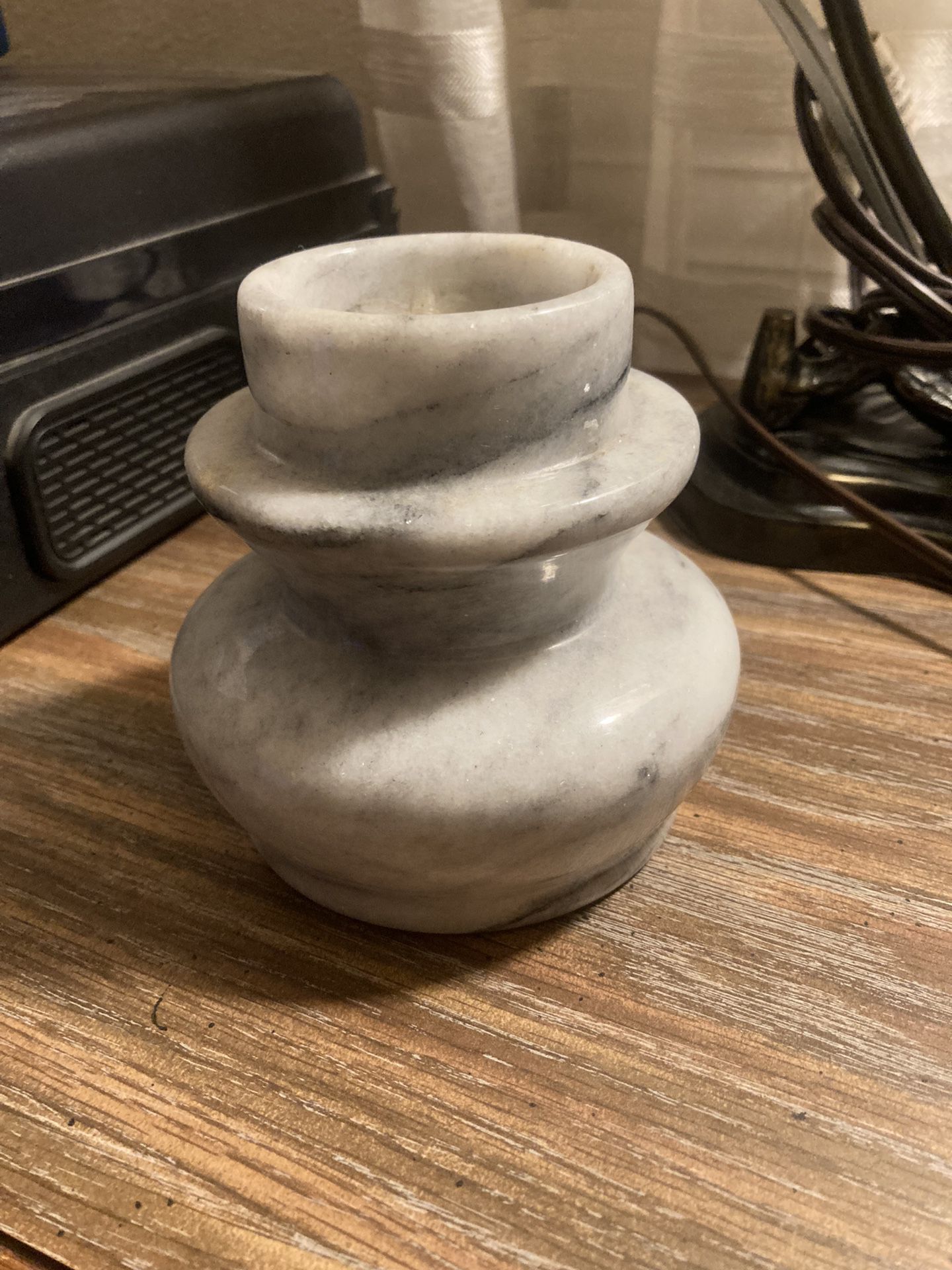 Marble Candle Holder Candlestick 4.5”