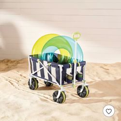 Room Essentials Folding Wagon Striped Blue