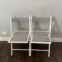 IKEA Folding chair, white/Knisa light grey