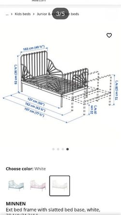 Kids metal expandable bed