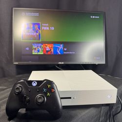 Xbox One S  with HDMI and Power Cord And Controller 