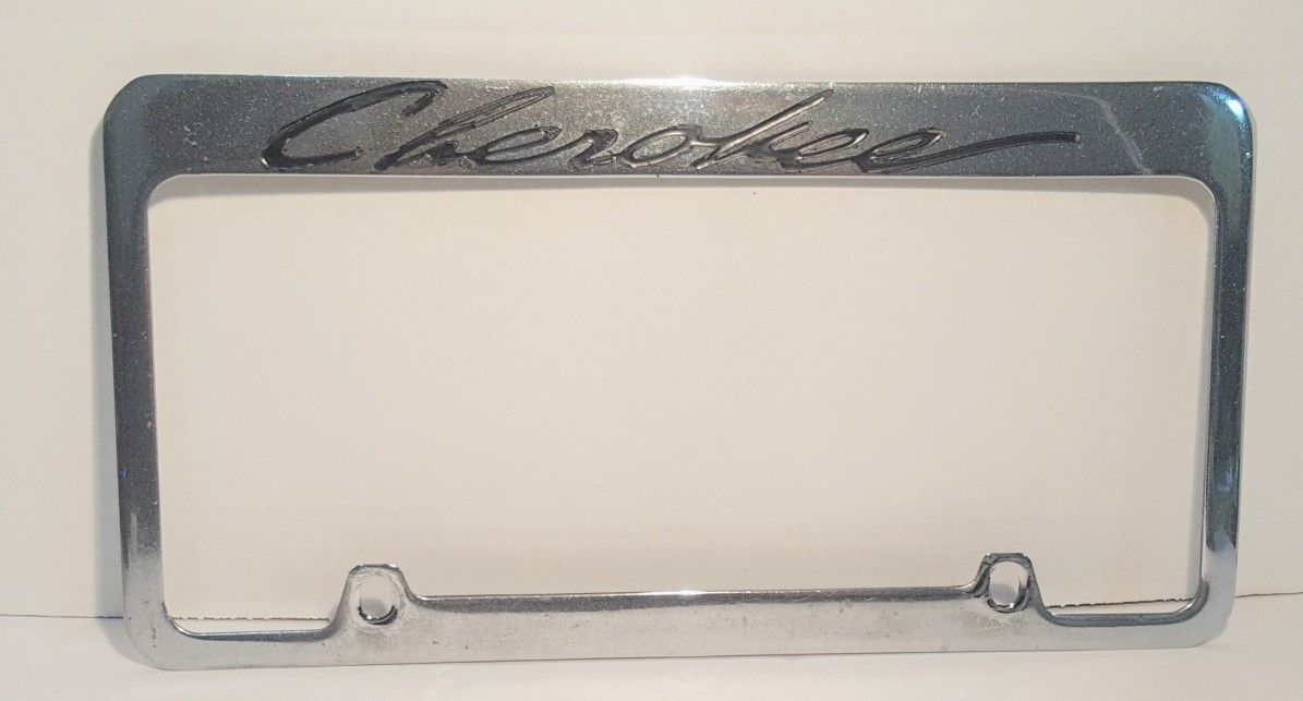 Cherokee Chrome License Plate Frame