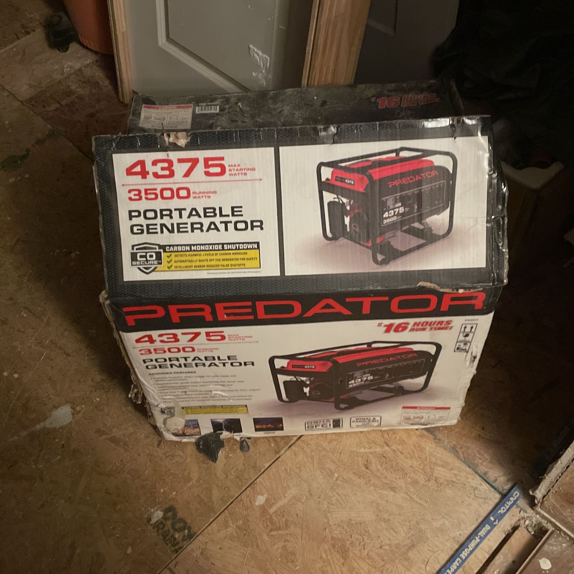 Predator 4375 Portable Generator, Only Used Twice. still Like New In Box