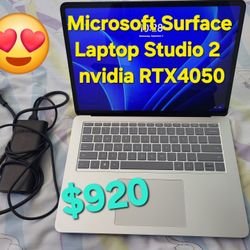 Surface Laptop Studio 2 Microsoft PC 14" Gaming nVIDIA RTX 4050 Intel i7 16GB 512GB SSD Windows