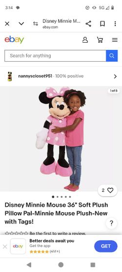ADORABLE HUGE PLUSH MINNIE