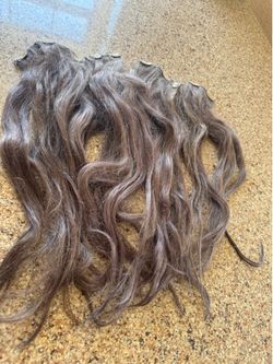 💯 Human hair extensions silver , two boxes