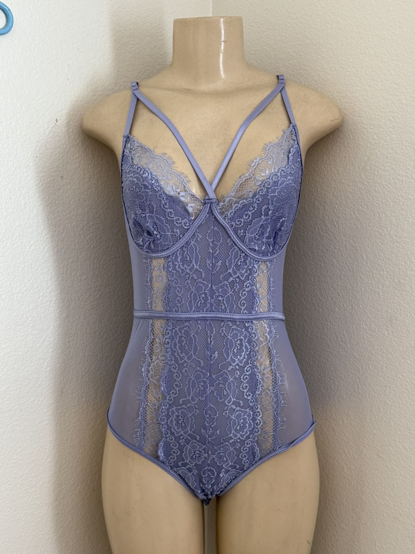 Lilac Lace Bodysuit Lingerie- Size Small