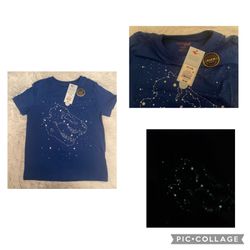 NWT XS Dino Stars Glow in the Dark- Cat & Jack XS Blue