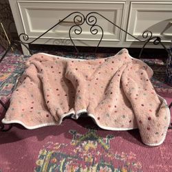 Decorative Iron Pet Bed W Blanket 