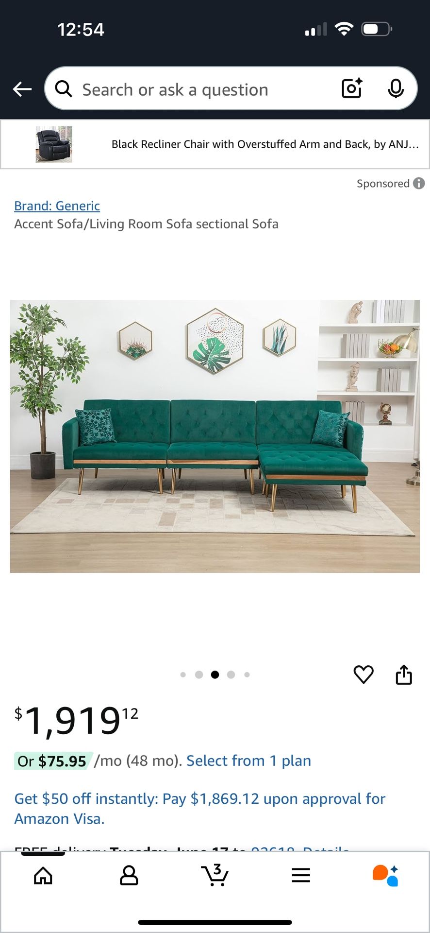 Accent Sofa/Living Room Sofa