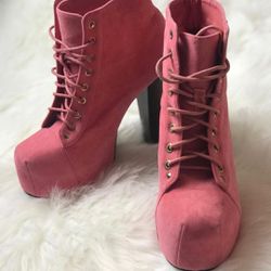 Ladies Pink Boots size 8