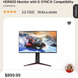 Brand new slightly used LG27GP950-B Monitor 