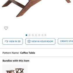 Signature Design by Ashley Charzine Contemporary Rectangular Coffee Table with Clear Tempered Glass Top, Brown
