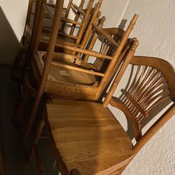 Large dining room table with chairs