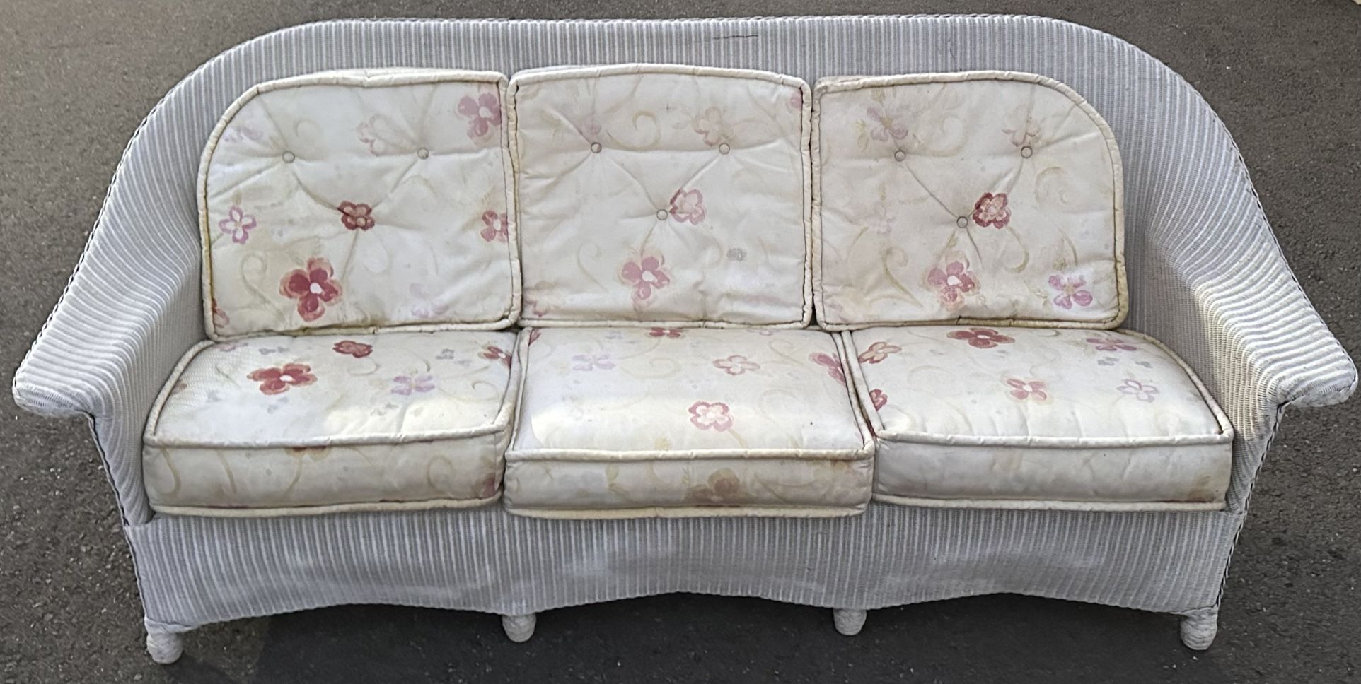 Lloyd Loom-Lloyd Flanders High Back Rattan Antique sofa