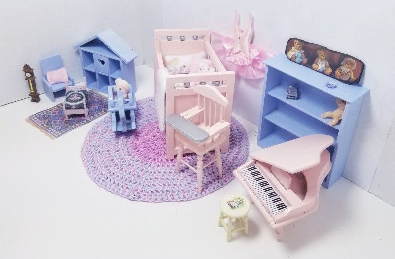 Dollhouse Miniature Baby Room Furniture & Accessories