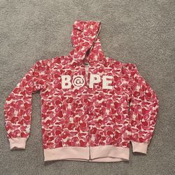 Bearful Pink Bape Hoodie 