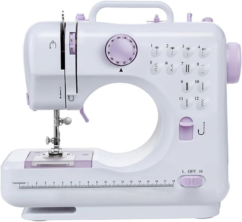 Fanghua Multifunction Mini Sewing Machine 505A 12 Built-in Stitches, 2 Speeds Double Thread, Foot Pedal Best for Beginner,Shipping from US