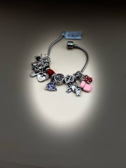 Pandora Style Charm Bracelet - Loaded with Charms