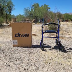 Rollator Wheelchair / Walker. Blue Slighty Used