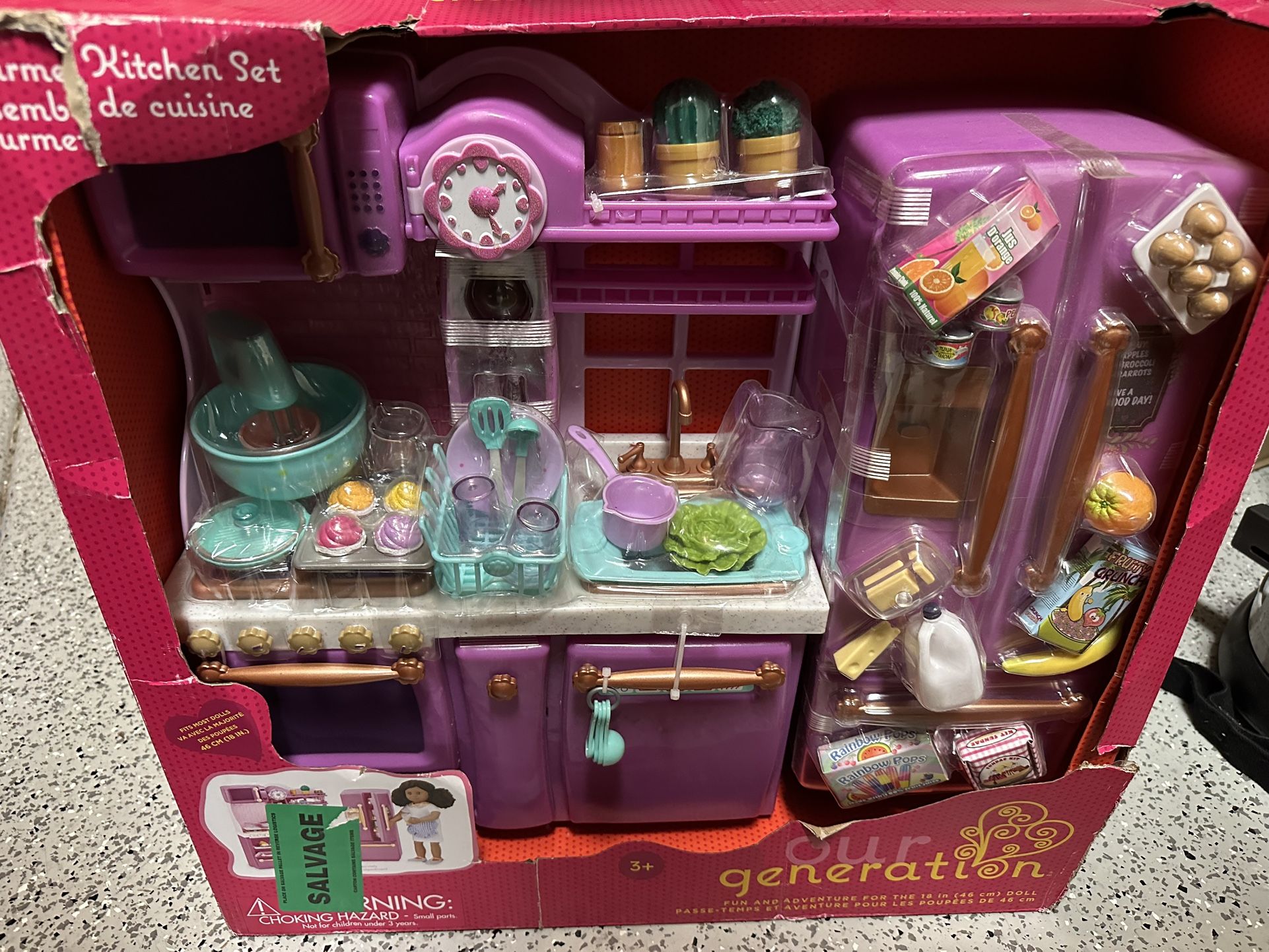 New Our Generation Gourmet Kitchen Set for 18” doll