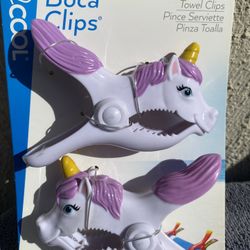 Unicorn Beach Towel Clips 2 Pack 