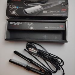 Salon Tech Titanium 450 Flat Iron  1.5 Inch Professional Styling Results 