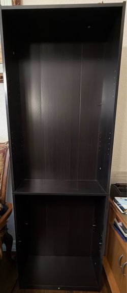 Tall Black Bookcase / Adjustable Display Shelf