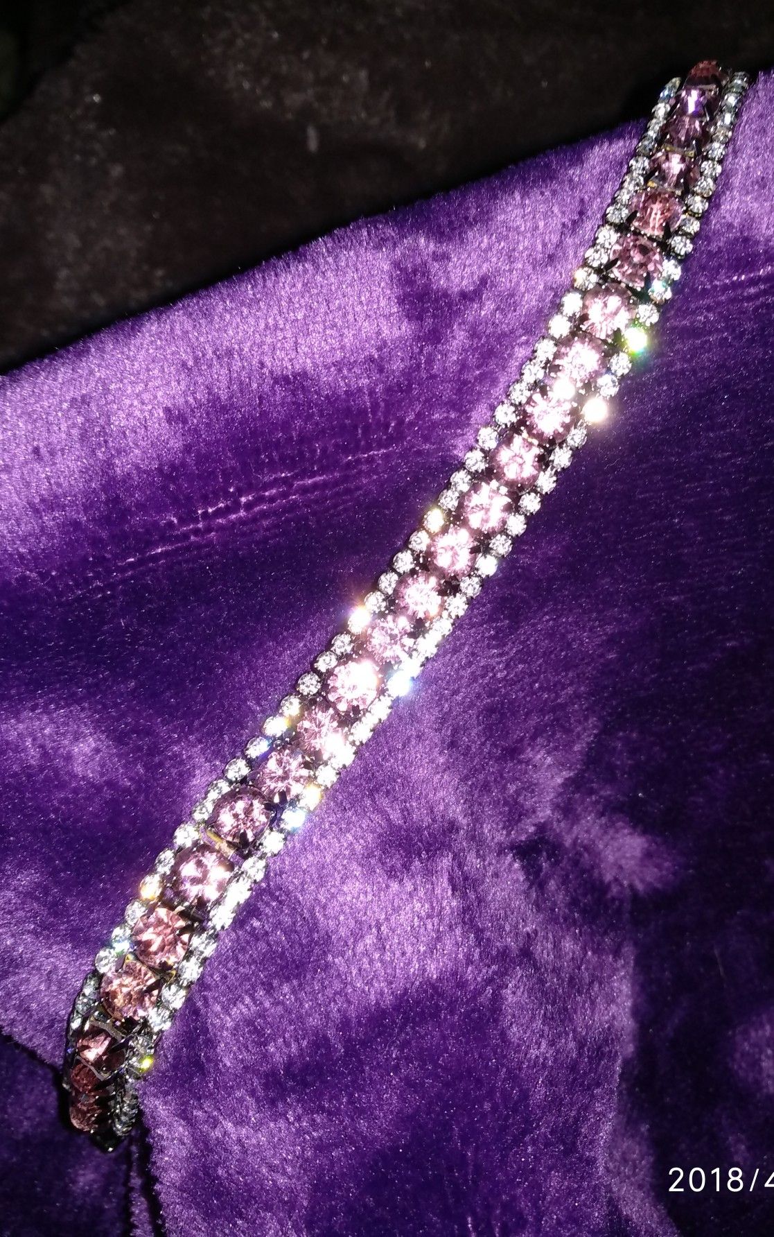 Purple Zircon Crystal Bracelet
