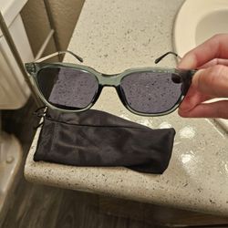 Cole Haan Teal Crystal Polarized Sunglasses 