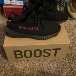 Yezzy Boost 350 V2 Black And Red 