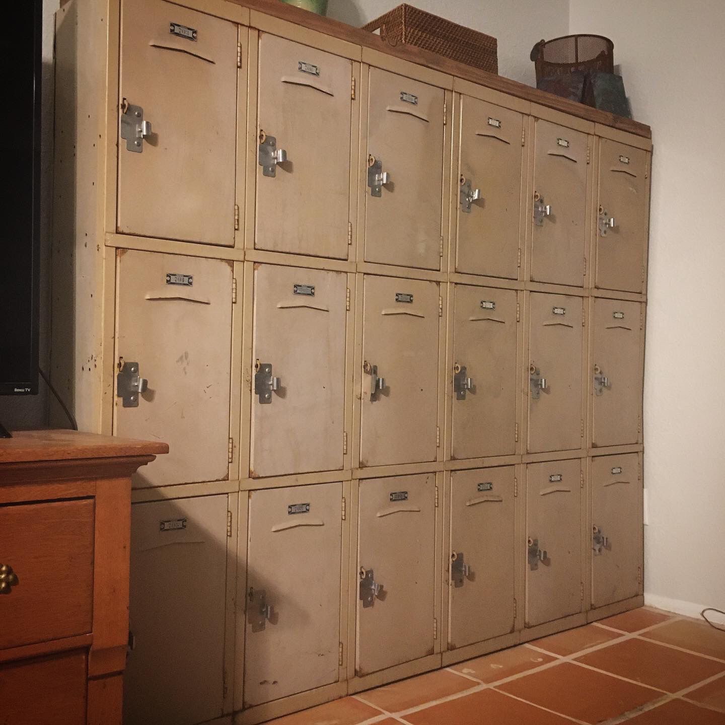 Vintage metal lockers perfect patina