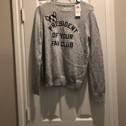 Abercrombie Girls Gray Sweater Size 13/14 - NEW