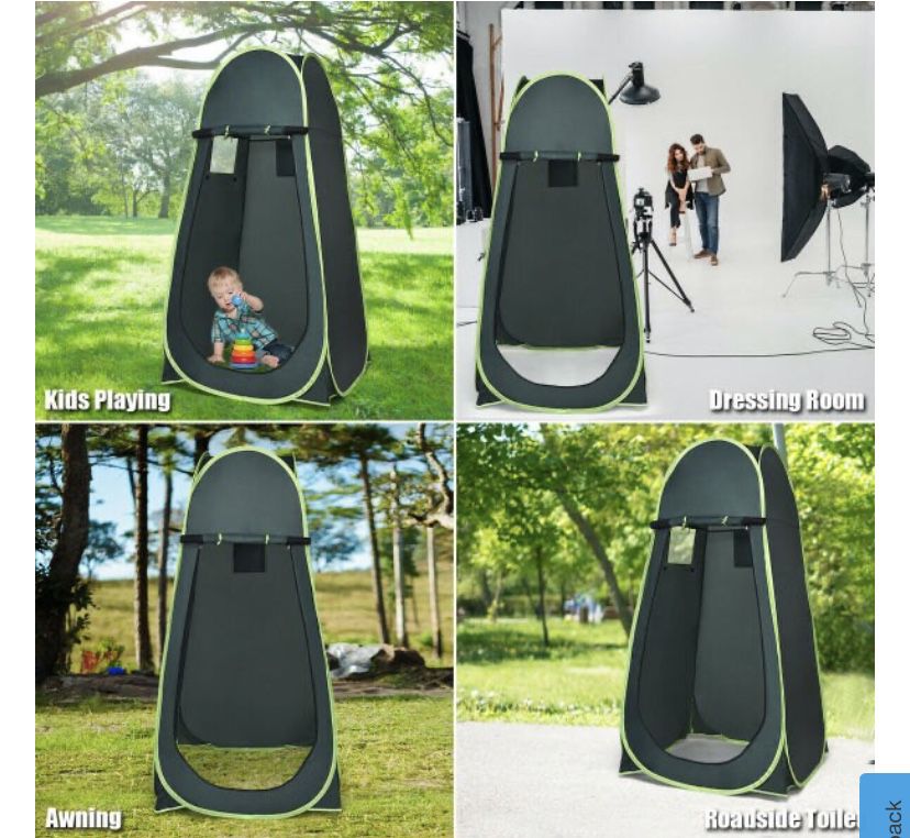 Costway Portable Pop up Camping Fishing Bathing Shower Toilet Changing Tent Room Green