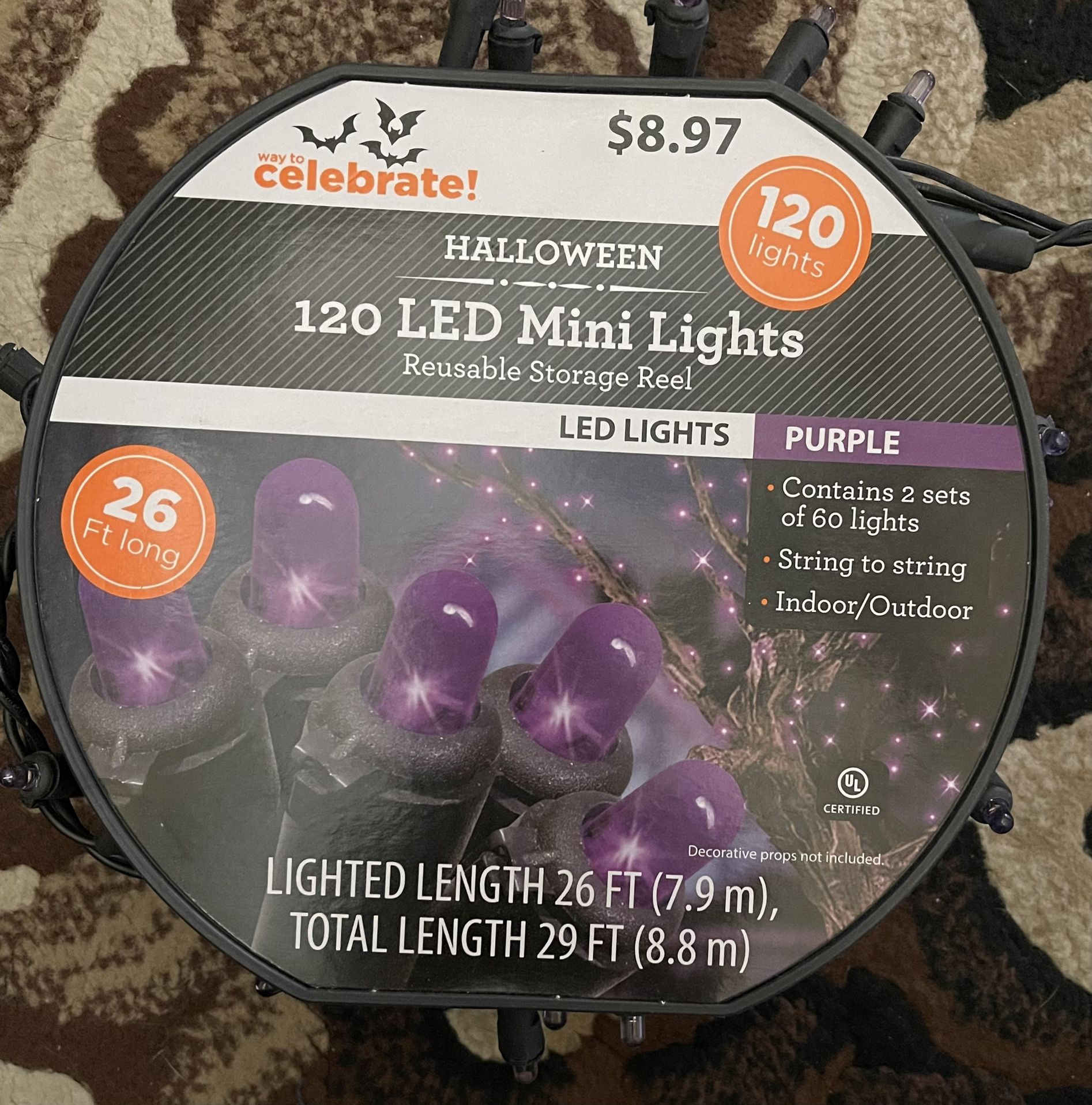 Purple LED Mini Lights 26ft