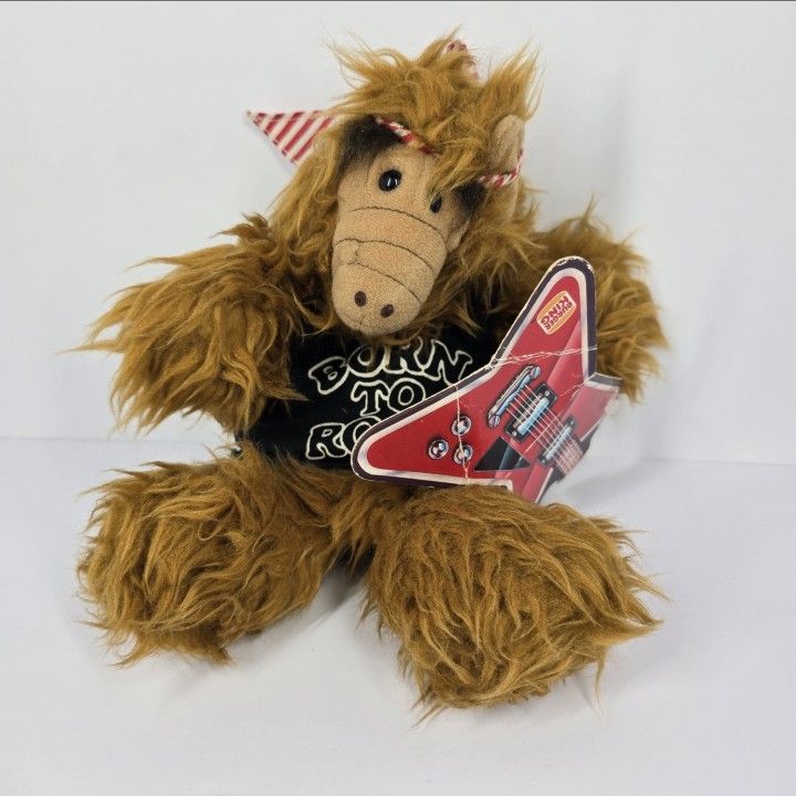 VTG 1988 Alf Born To Rock Hand Puppet Burger King Plush 11" Stuffed Animal