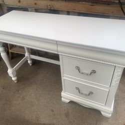 Desk (4 drawers) white by Standard Furniture  48 W x 17 D x 30 H 