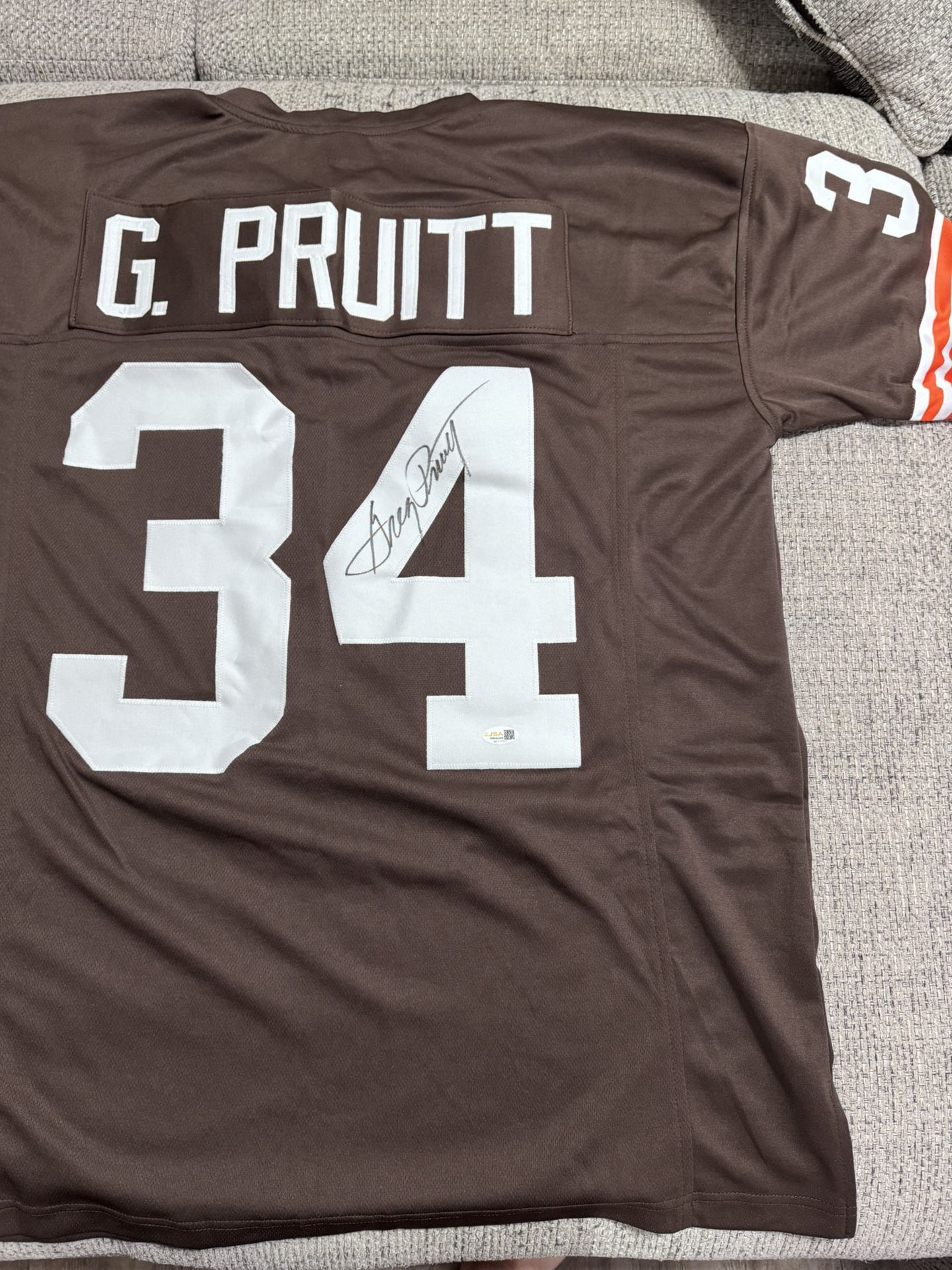 Greg Pruitt Signed Autograph Custom Jersey - JSA Coa - Cleveland Browns