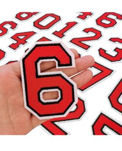 26pcs Iron on Letter Patches, Fully Embroidery Varsity Letters A-Z Patches for Clothing Jacket Backpacks Hat and More, 3.1" Red