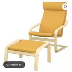 IKEA POANG Armchair And Ottoman