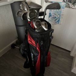 golf clubs with bag