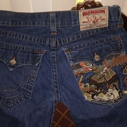 Embroidered True Religion Jeans